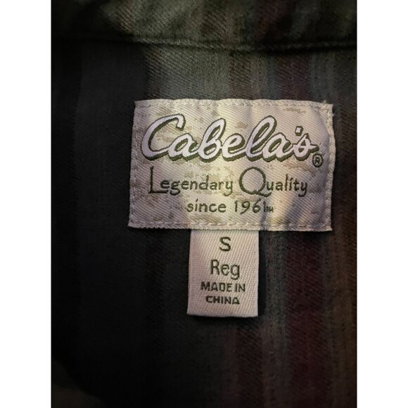 Cabelas Shirt Mens S Reg Used Long Sleeve Button Down Striped - Picture 6 of 12